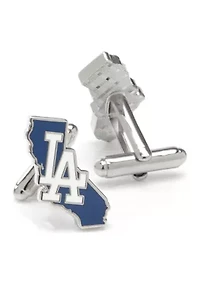 LA Dodgers State Shaped Cufflinks