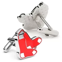MLB Boston Red Sox Cufflinks and Tie Bar Gift Set
