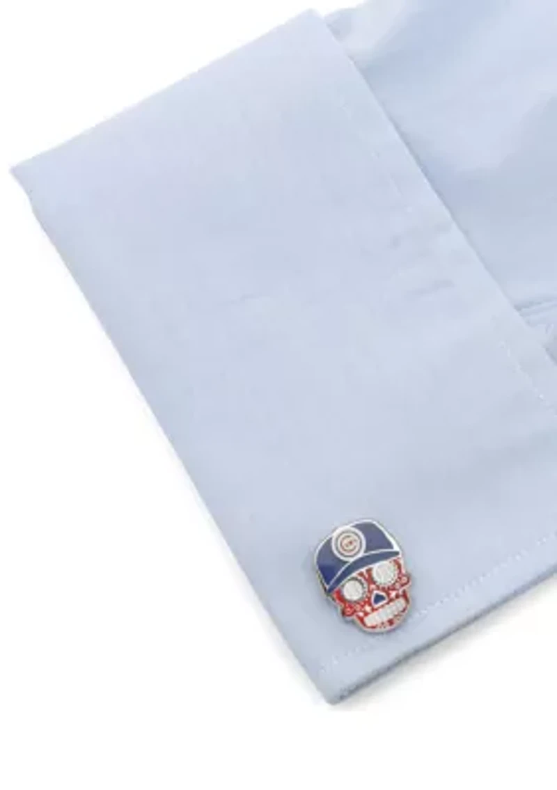 Chicago Cubs Sugar Skull Cufflinks