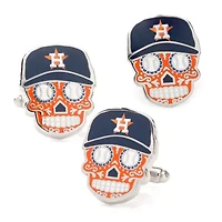 MLB Houston Astros Sugar Skull Cufflinks & Lapel Pin Gift Set