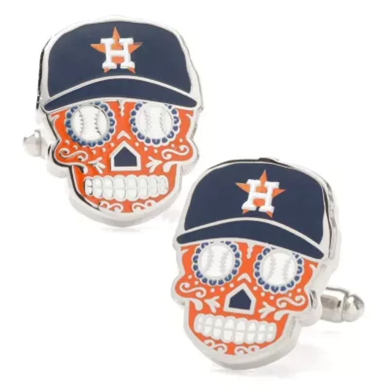 MLB Houston Astros Sugar Skull Cufflinks & Lapel Pin Gift Set
