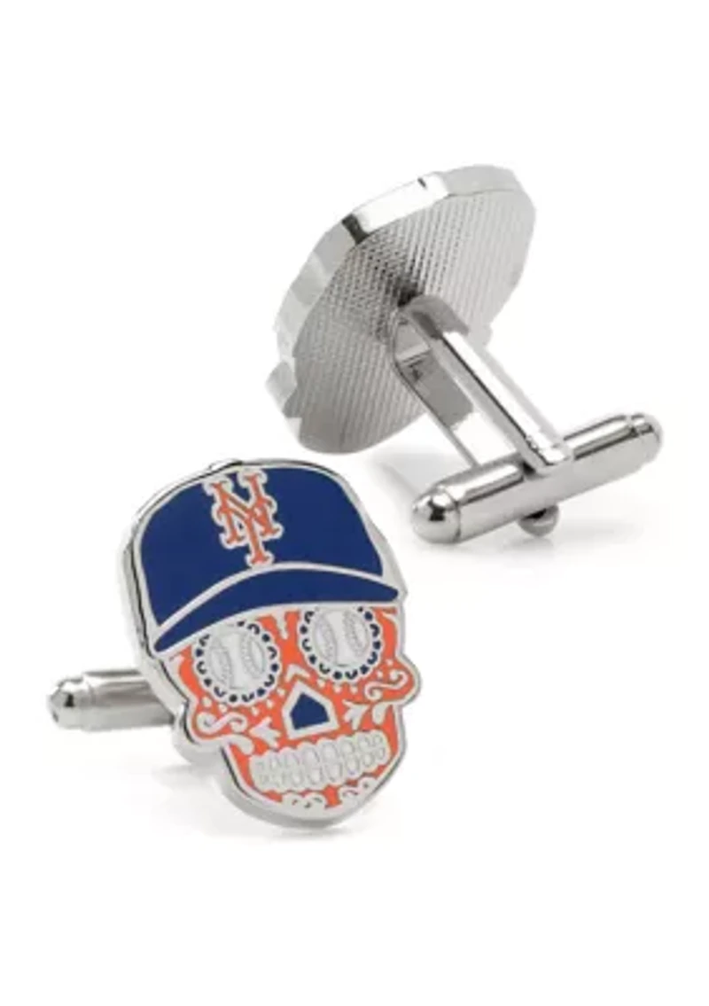 New York Mets Sugar Skull Cufflinks