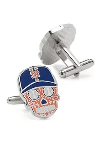 New York Mets Sugar Skull Cufflinks