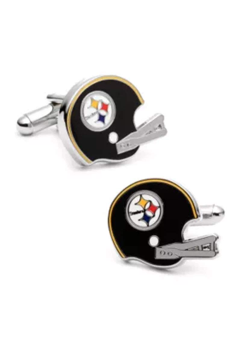 Retro Pittsburgh Steelers Helmet Cufflinks