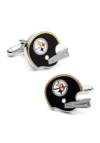 Retro Pittsburgh Steelers Helmet Cufflinks