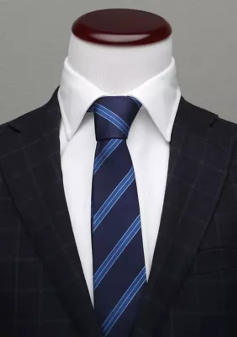 Enterprise Flight Blue Stripe Tie