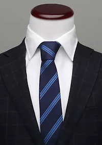 Enterprise Flight Blue Stripe Tie