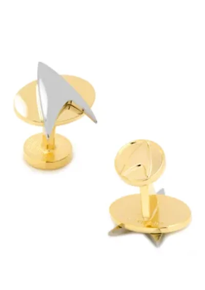 Star Trek Two Tone Star Trek Delta Shield Cufflinks