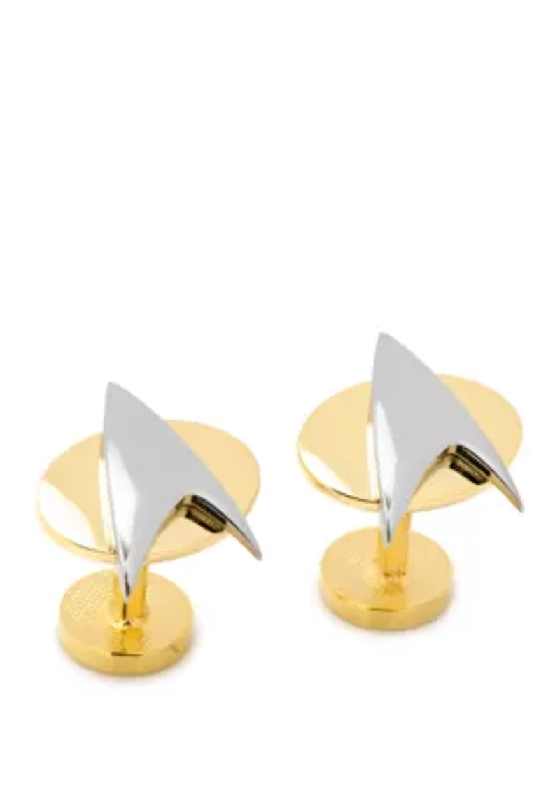 Star Trek Two Tone Star Trek Delta Shield Cufflinks