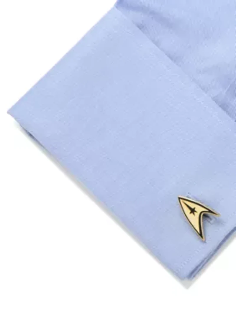 Star Trek Gold Plated Delta Shield Cufflinks