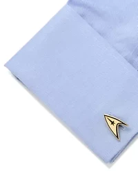 Star Trek Gold Plated Delta Shield Cufflinks