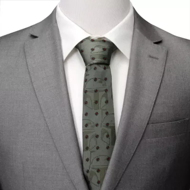 Boba Fett Green Motif Tie