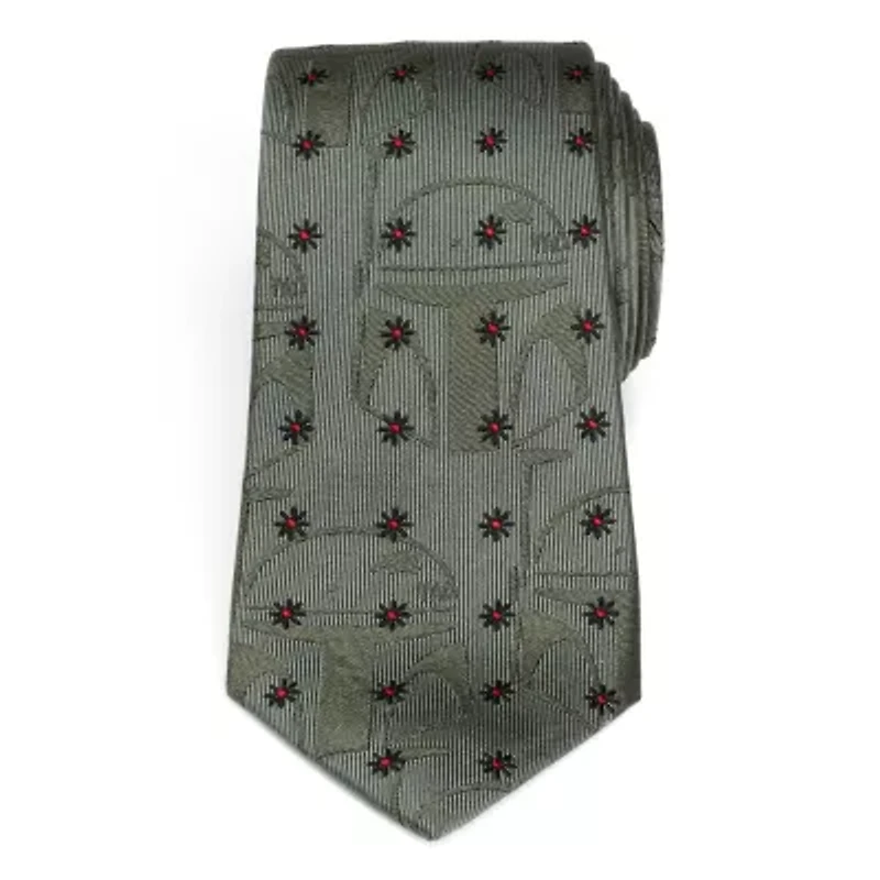 Boba Fett Green Motif Tie