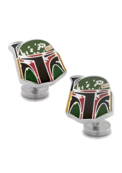Boba Fett Distressed Helmet Cufflinks