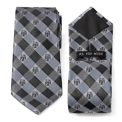 Boba Fett Blue Plaid Tie