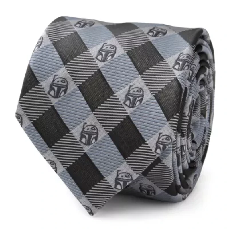 Boba Fett Blue Plaid Tie