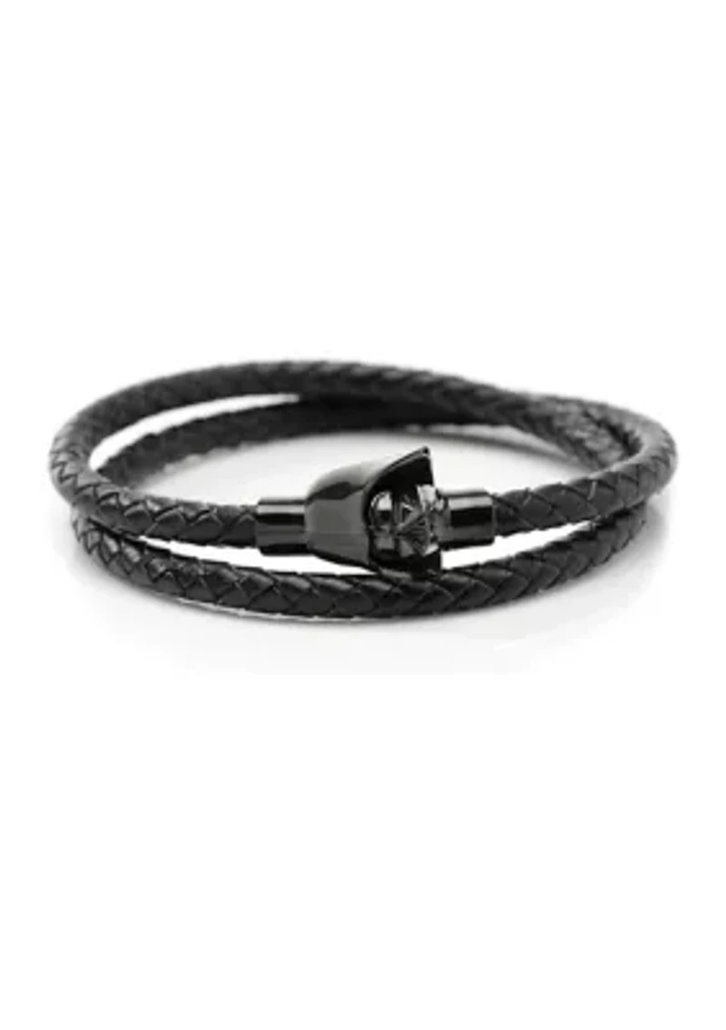 Darth Vader Helmet Double Wrap Stainless Steel Bracelet