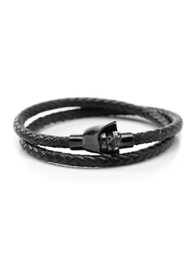 Darth Vader Helmet Double Wrap Stainless Steel Bracelet