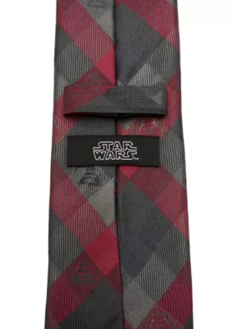 Darth Vader Red Plaid Tie