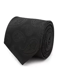 Men's Darth Vader Paisley Black Silk Tie