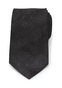 Men's Darth Vader Paisley Black Silk Tie