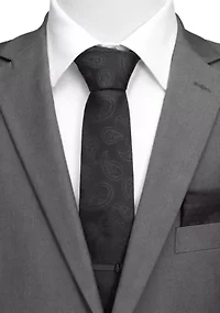 Men's Darth Vader Paisley Black Silk Tie