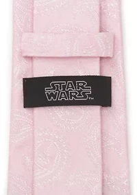 Men's Darth Vader Paisley Pink Silk  Tie