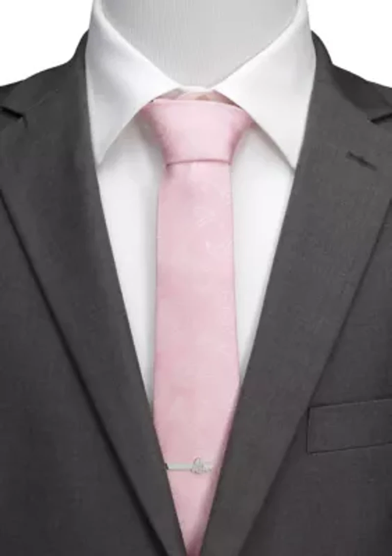Men's Darth Vader Paisley Pink Silk  Tie