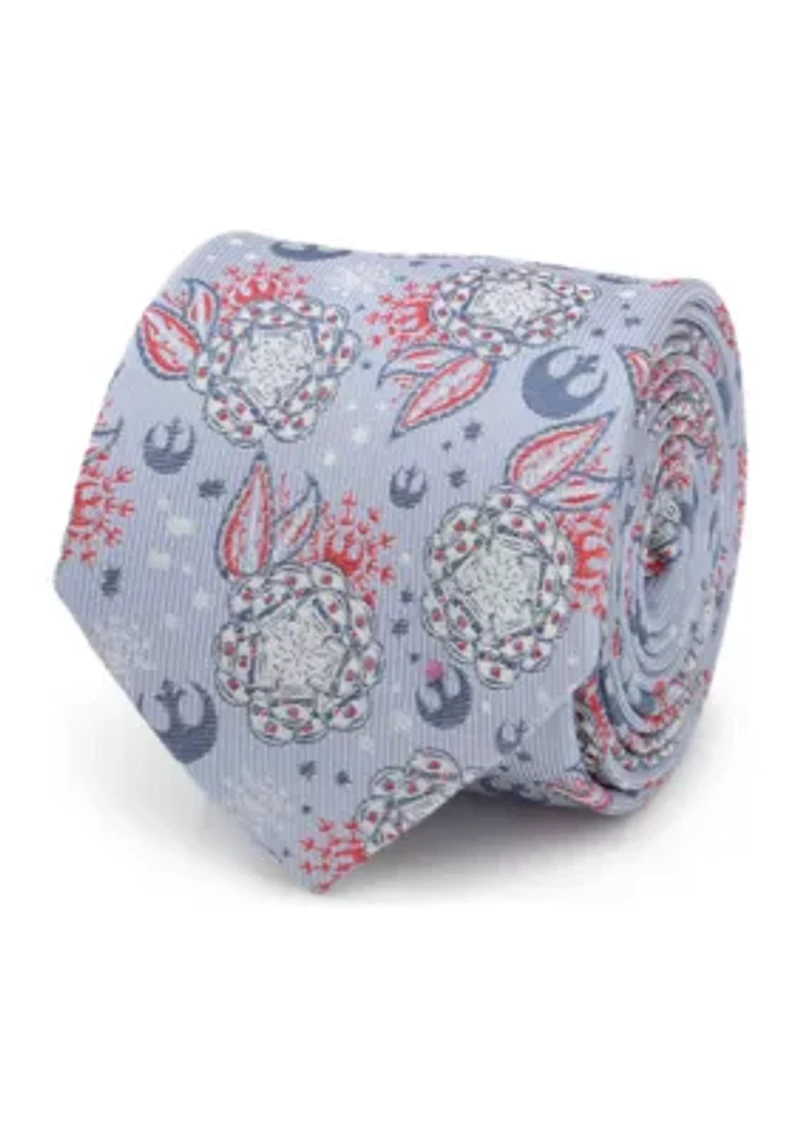 Star Wars Floral Icons Light Blue Tie