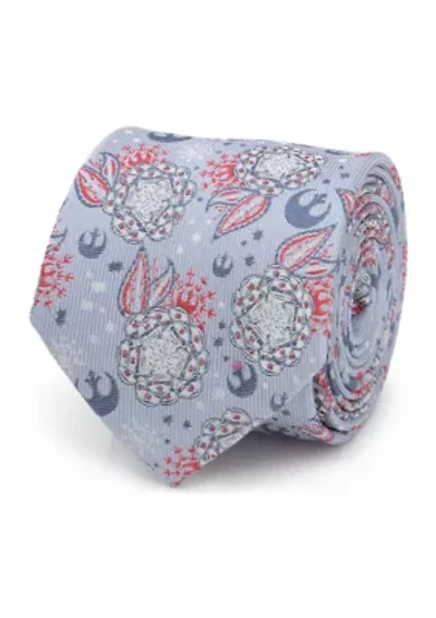 Star Wars Floral Icons Light Blue Tie