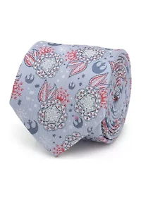Star Wars Floral Icons Light Blue Tie