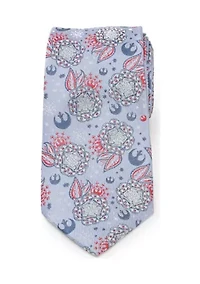 Star Wars Floral Icons Light Blue Tie