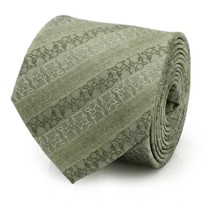 Grogu Outline Stripe Sage Green Tie