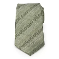 Grogu Outline Stripe Sage Green Tie