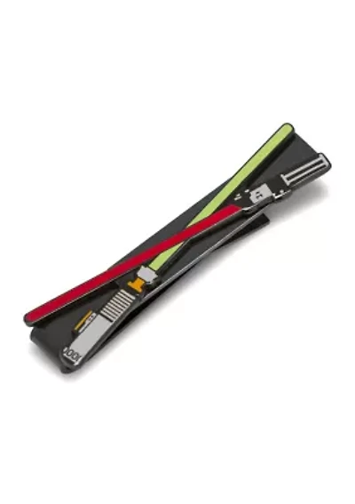 Lightsaber Battle Black Tie Bar