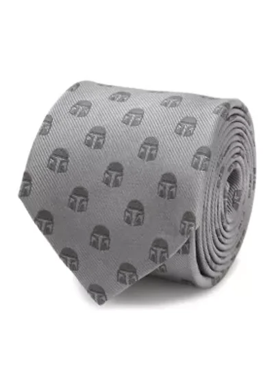 Mandalorian Helmet Gray Tie