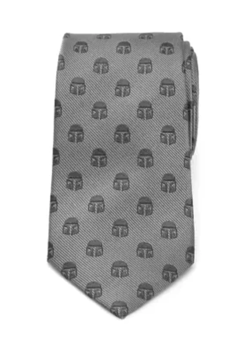 Mandalorian Helmet Gray Tie