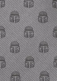 Mandalorian Helmet Gray Tie