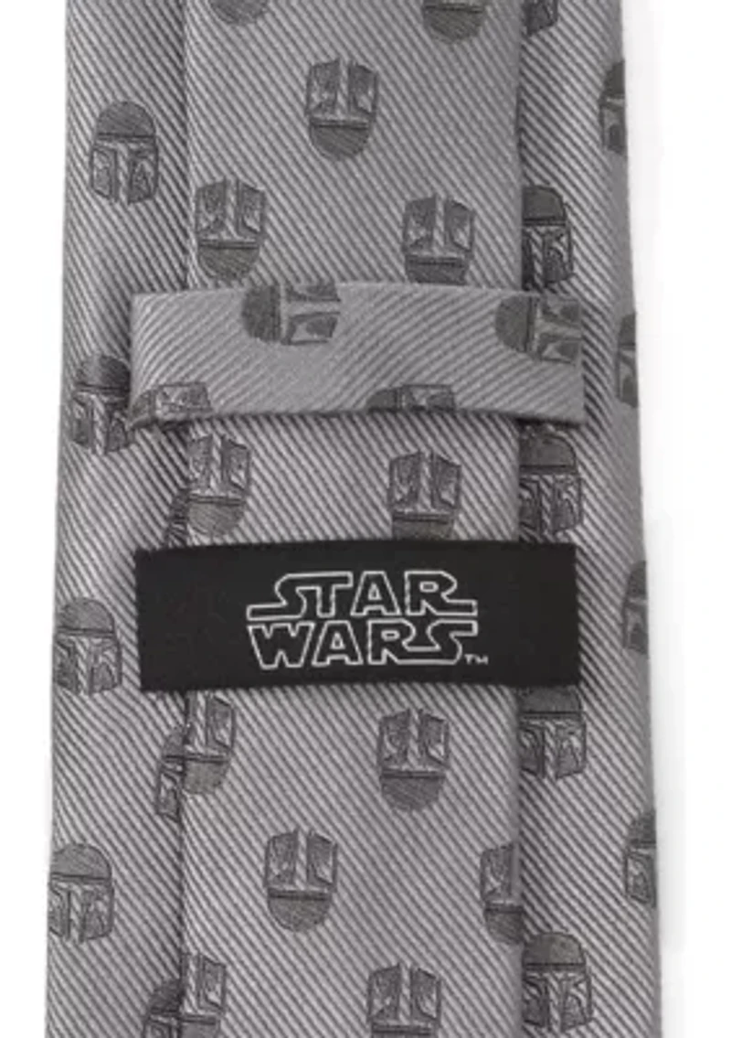 Mandalorian Helmet Gray Tie