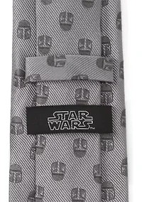 Mandalorian Helmet Gray Tie