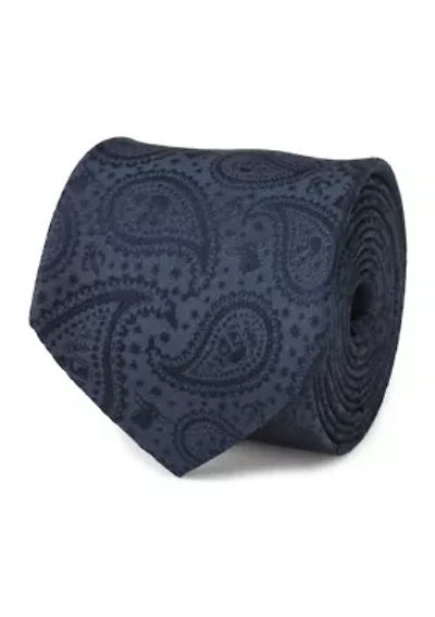 Mandalorian The Child Paisley Navy Tie