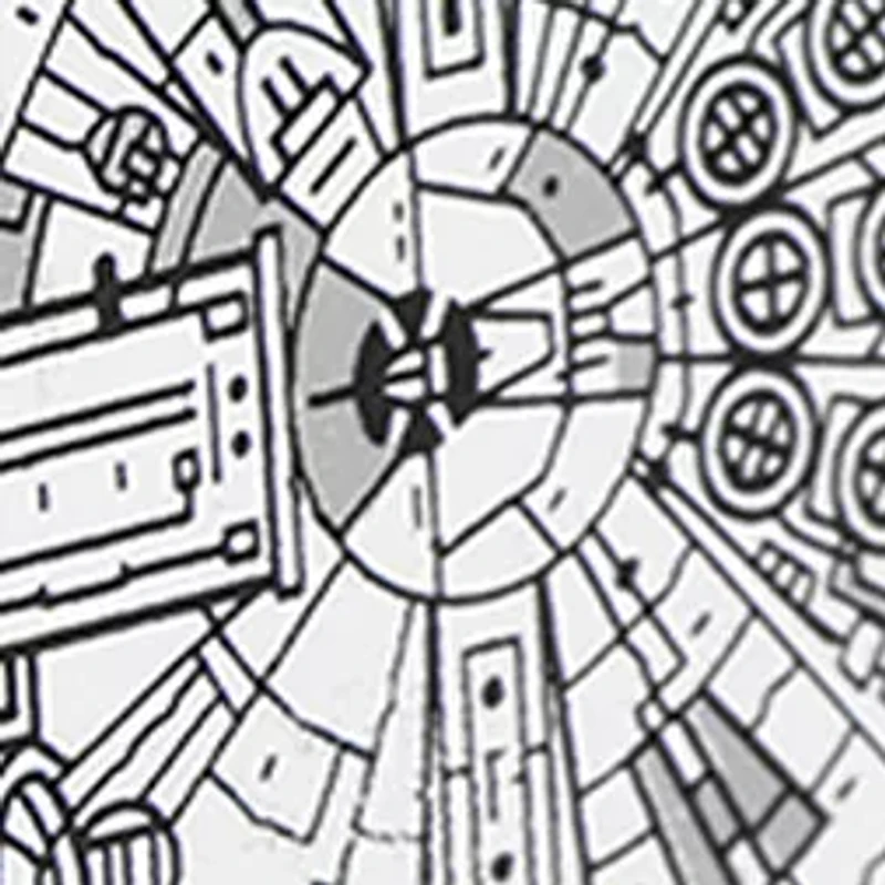 Millennium Falcon Blueprint Cufflinks