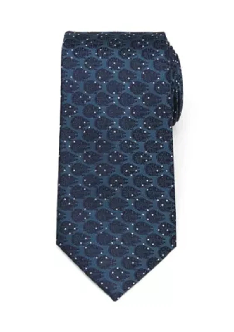 Millennium Falcon Dot Blue Tie