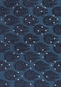 Millennium Falcon Dot Blue Tie