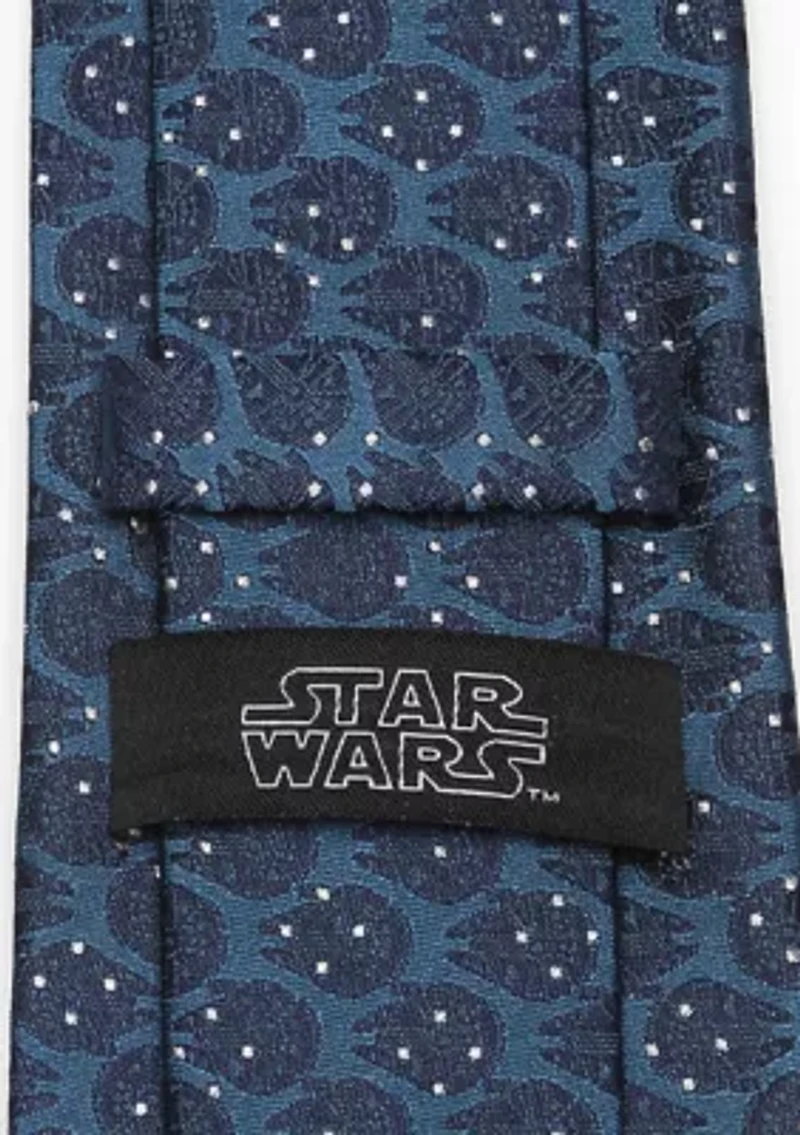 Millennium Falcon Dot Blue Tie