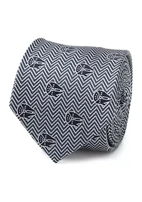 Millennium Falcon Herringbone Blue Tie