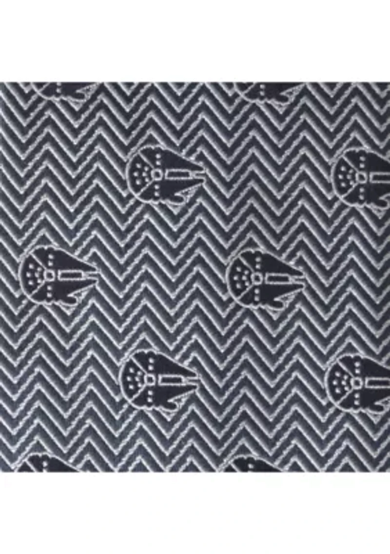 Millennium Falcon Herringbone Blue Tie