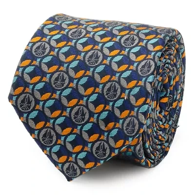 Falcon Motif Navy Blue Tie