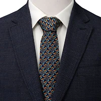 Falcon Motif Navy Blue Tie
