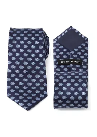 Millennium Falcon Blue Tonal Tie